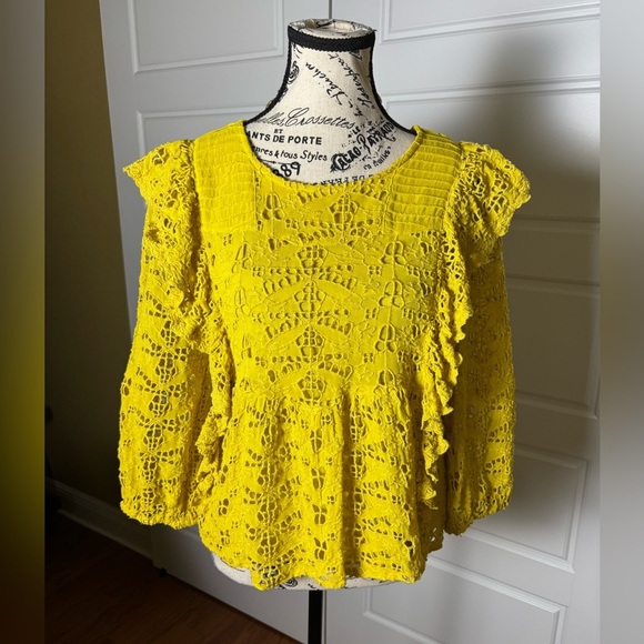 Anthropologie Clementine Eyelet Blouse Sz 4 - Picture 9 of 9